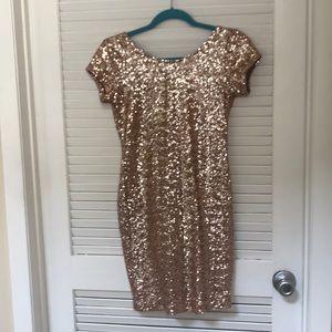 NWT Rose Gold Sequin Dress